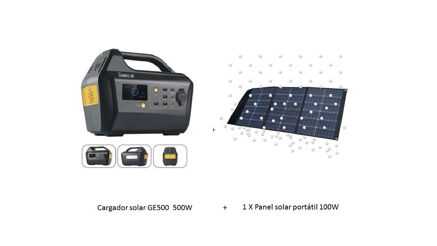 GENERADOR PORTATIL GE500+PSP100W